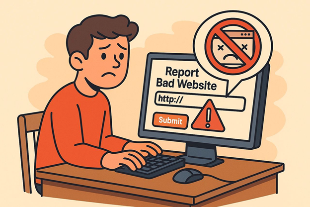 Website security reporting and online threat investigation